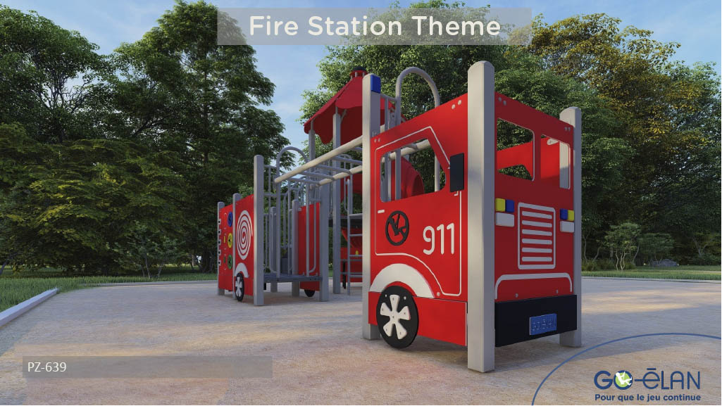 Image of Firestation Themed Playground